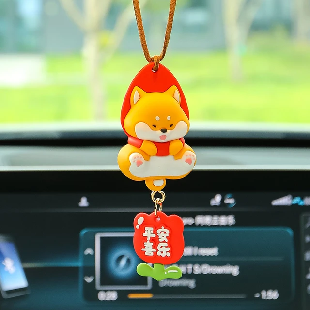 Décoration d'intérieur de voiture Anime mignon, pendentif de rétroviseur  automatique, tigre de balançoire de dessin animé Kawaii, cadeaux de  voiture