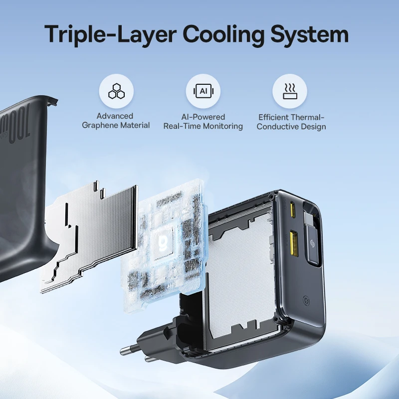 Baseus 100W 퀵 충전기 태블릿 노트북용 고속 충전기 접이식 USB C 충전기 케이블 아이폰 삼성용 휴대폰 충전기