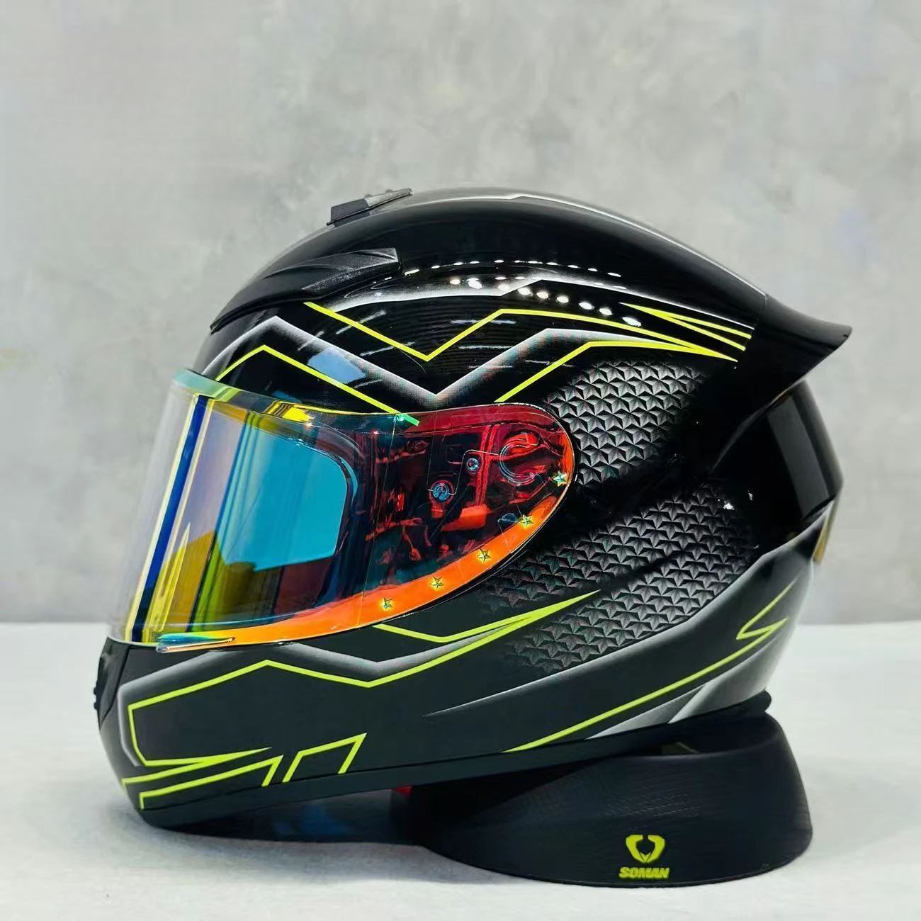 Integraalhelm voor motorrijden met Bluetooth, geschikt voor