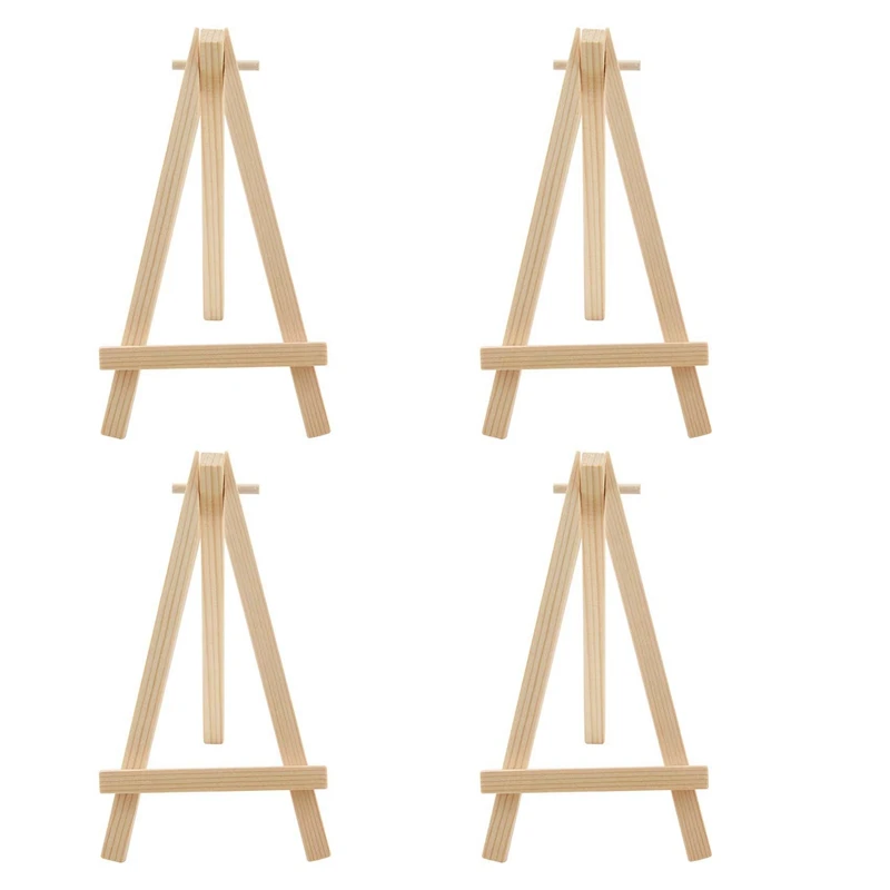 

96 Pack Mini Wood Display Easel Wood Easels Set For Paintings Craft Small Acrylics Oil Projects