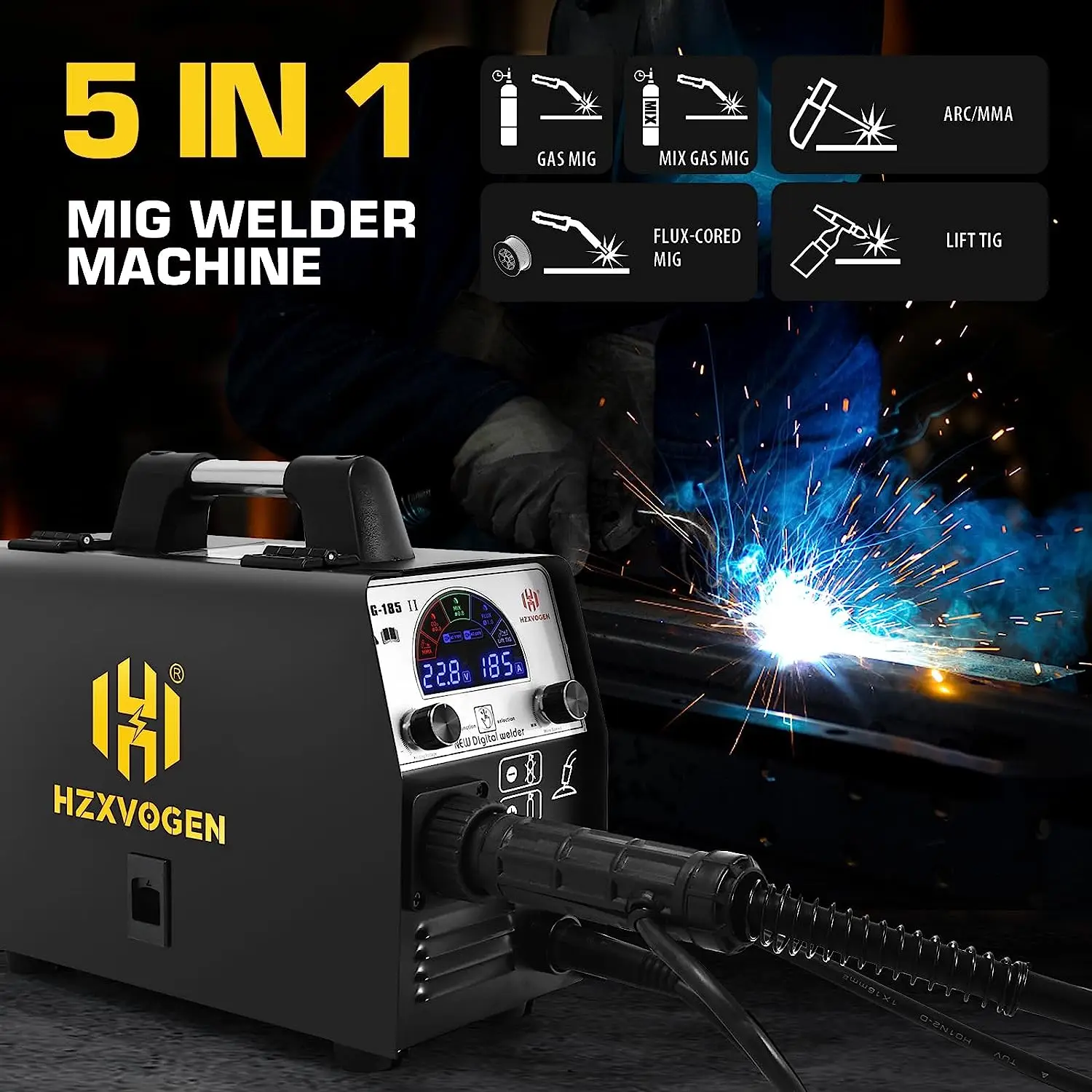 

HZXVOGEN 5 в 1 MIG/TIG/ARC/MMA