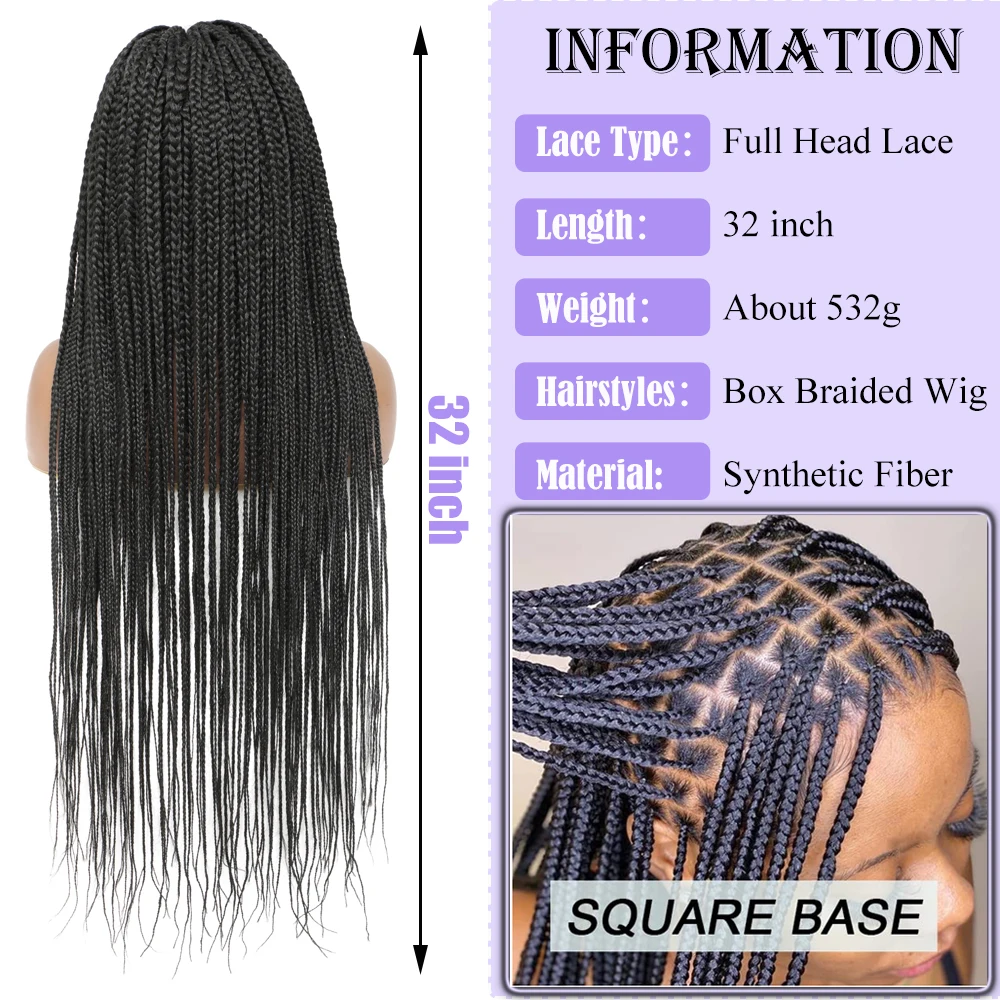 High Quality Synthetic Wig Vendor Full Lace Frontal Knotless Braid Wigs -  China Fiber Wig Machinery and Magalook Lace Frontal Wig price