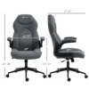 Vinsetto Gaming Chair with Flip up Arm, High Back Desk Computer Chair, Gamer Chair with Adjustable Height, Dark Gray 3