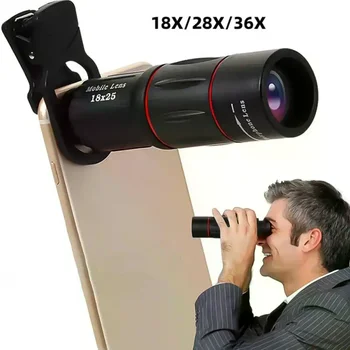 18/28/36X Teleobiettivo Obiettivo del telefono cellulare HD Telescopio monoculare ad alta potenza Esterno collegato alle parti della fotografia del telefono cellulare