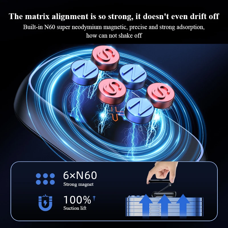 Car Tablet Phone Holder Magnetic Car Mount All-Metal Strongest Magnet Foldable Phone Holder for Car Dashboard Tesla Phone Mount For iPhone