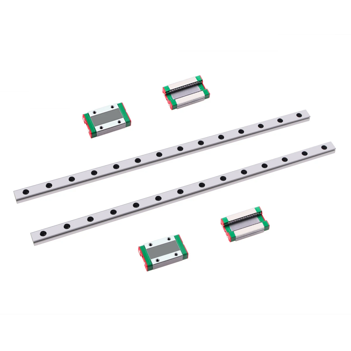 MGN Miniature Linear Rail 100-1000mm 2pc + 4pc MGN7H/C MGN9H/C MGN12H/C MGN15H/C Slide Block For CNC Parts miniature linear rail linear rail