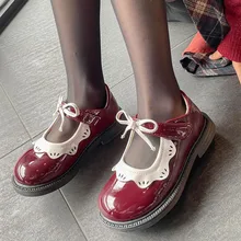 

2022 Baby Girl Shoes 1 To 12 Years Princess Prom Party Flower Bordered Leather Shoes Girls Children Mary Janes Bowknot E12222