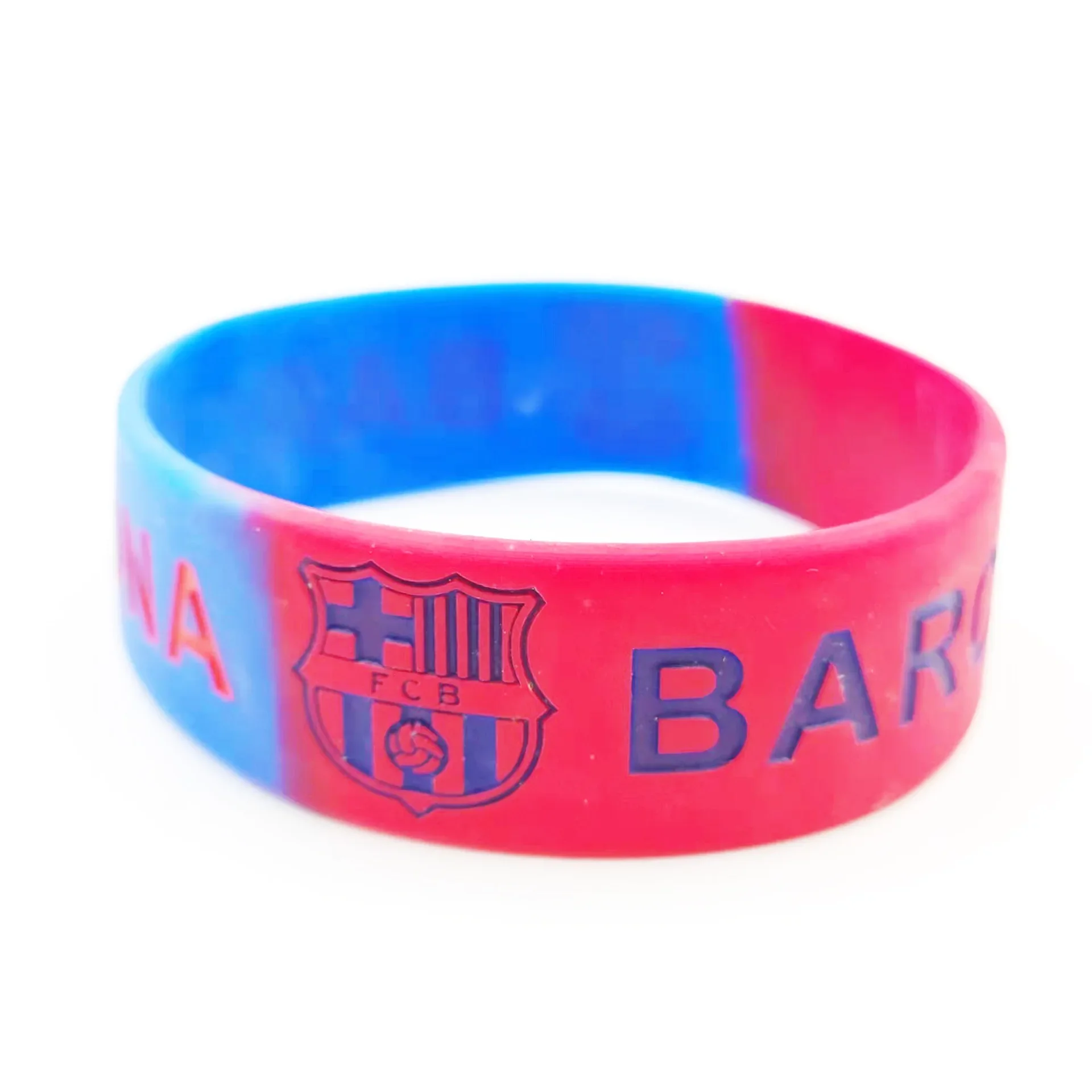 1PC New Wide Football Club Band Silicone Bracelets&Bangles National Football Team Wristband Debossed Women Men Gifts SH363