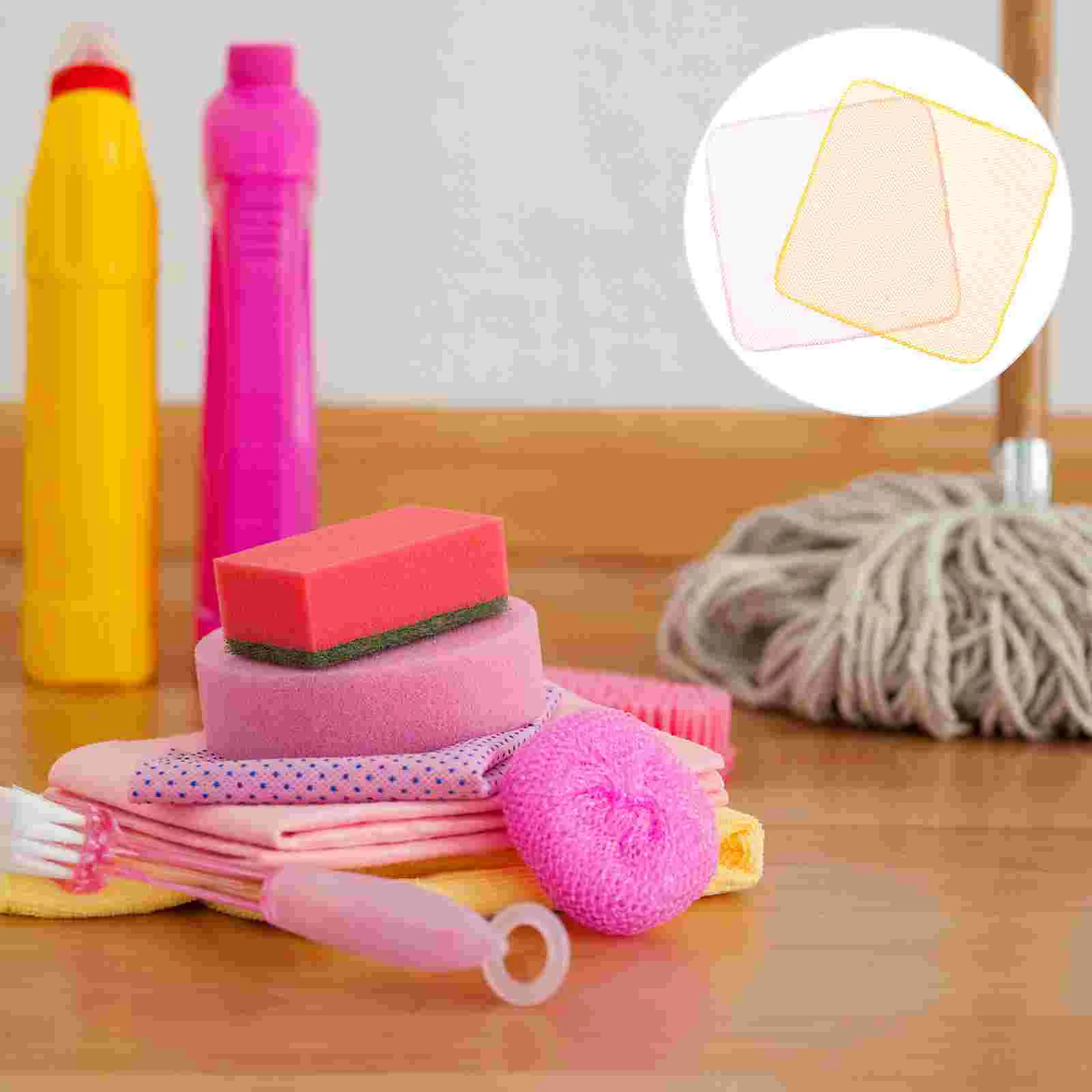 

Innovative Dish Washing Net Cloths Cleaner Rapid Dry Scourer Inodore Mesh Washing Cloths Kitchen Cleaning Cloths Washer