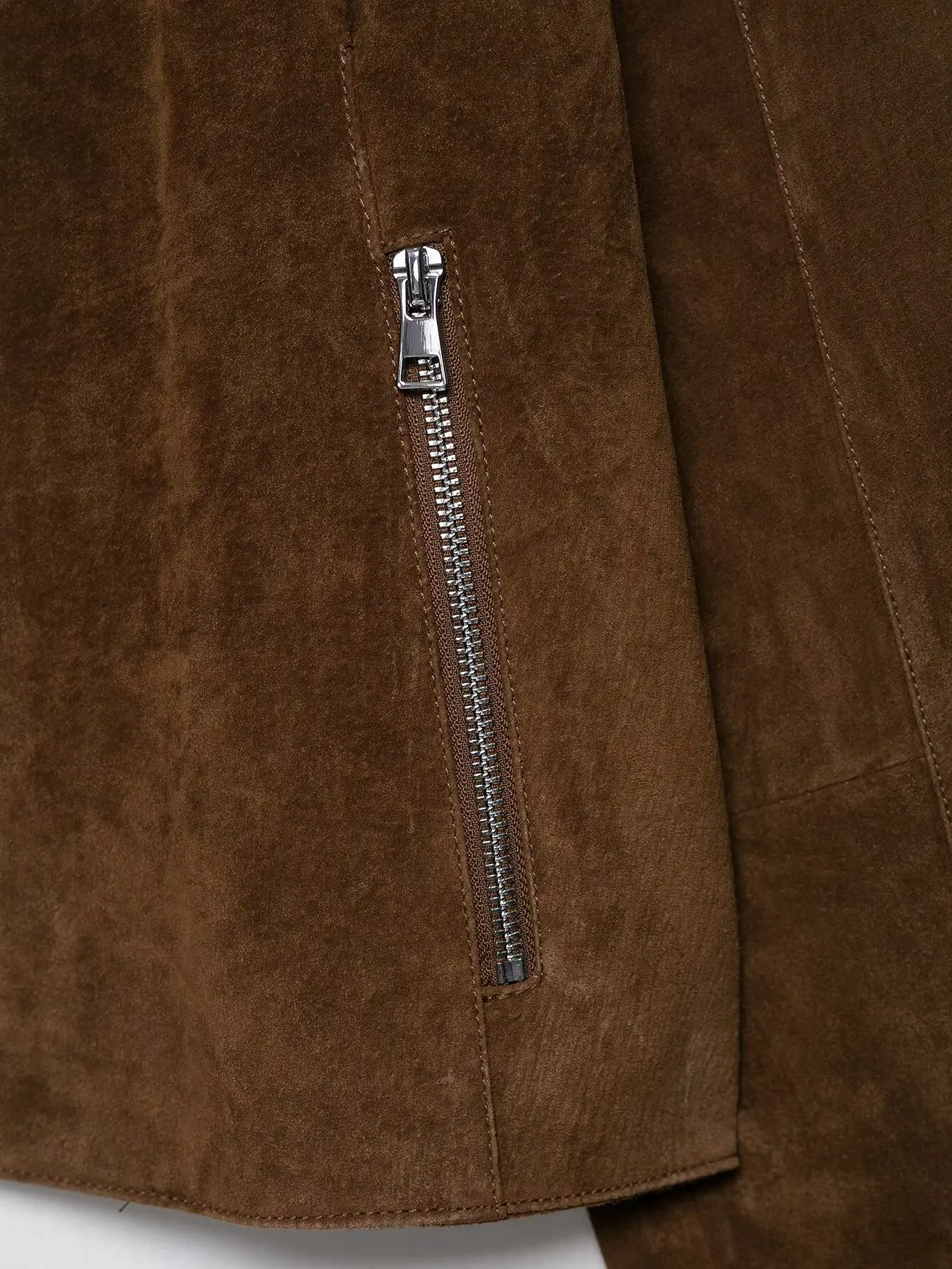 Autumn Women'S Casual Suede Bomber Jackets Coat Zipper Long Sleeve Pockets Female Coats Winter Lady Commute Jackets Streetwear