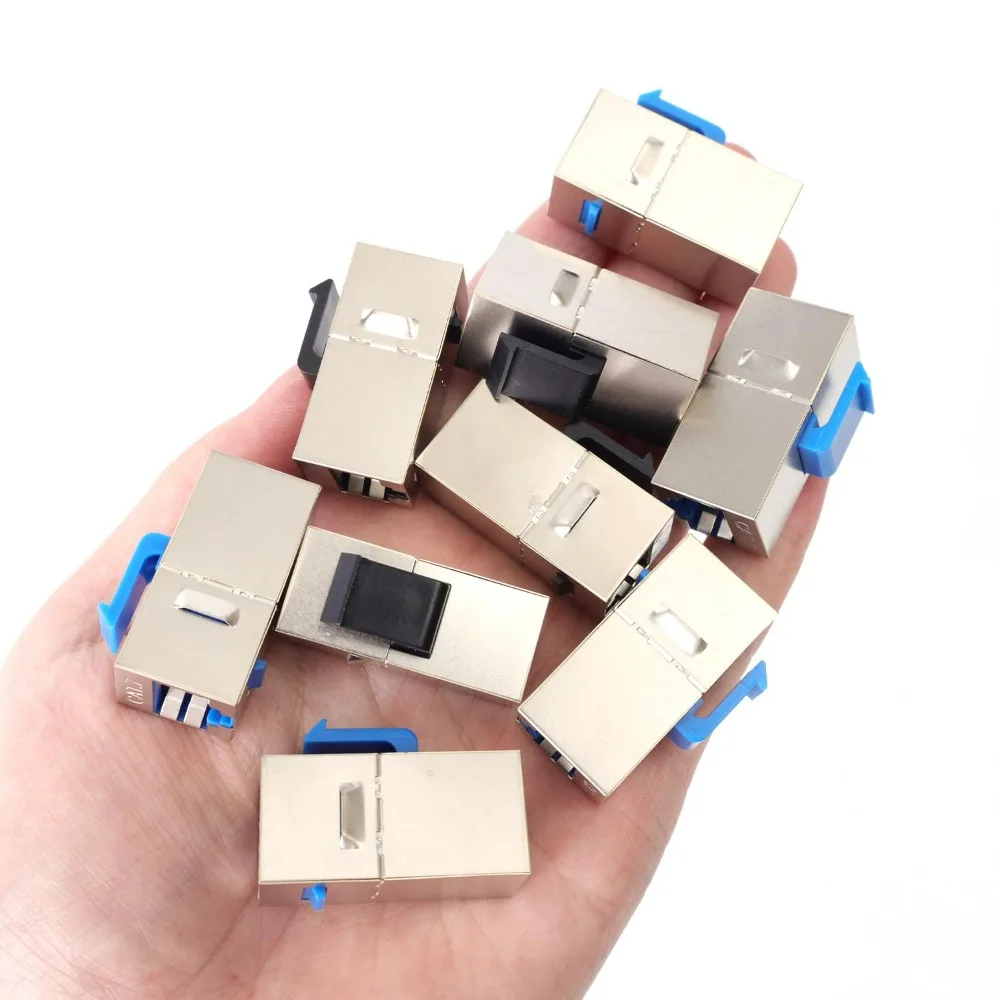 1-5PCS RJ45 키스톤 잭 CAT7 CAT6A 래치가 있는 차폐형 모듈러 커플러 CAT5E 커넥터 이더넷 LAN 네트워크 케이블 어댑터