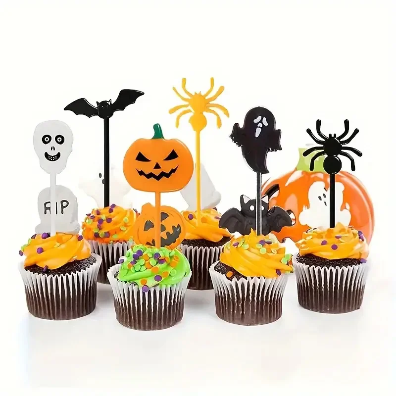 Halloween Themed Decorative Toothpick Set - Pack of Festive Designs