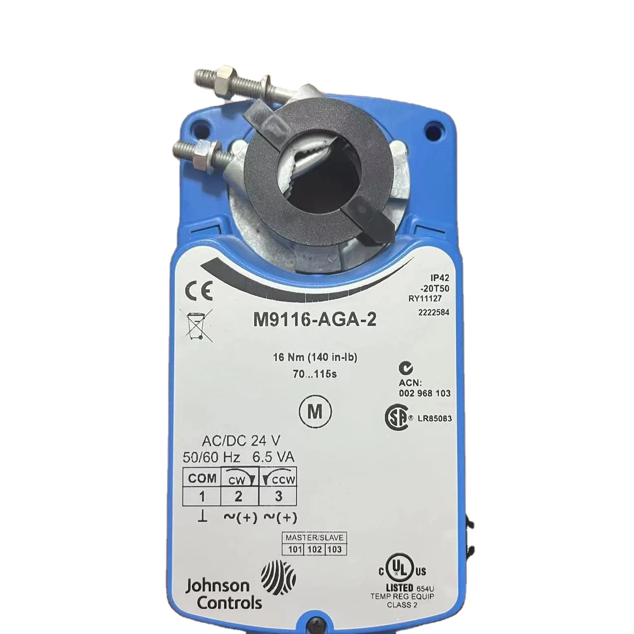 

Johnson Electric M9116-AGA-2 Air Valve Switch type regulator 24V, 16Nm, floating point control, non-spring reset driver