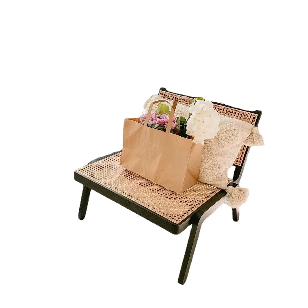 

Hxl Solid Wood Rattan Chair Couch Balcony Lazy Leisure Recliner Armchair Designer