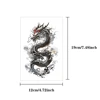8pcs Waterproof Temporary Tattoo Sticker Flying Dragon Owl Rose Flowers Dark Animal Body Art Arm Fake Tattoos Sleeve Women Men 5