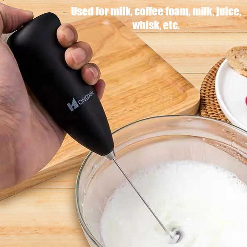 Plastic + Stainless Steel Coffee Milk Drink Electric Whisk Mixer Frother Foamer Kitchen Egg Beater Handheld Kitchen Tools 3