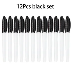 12 Vibrant Ultra Fine Tip Dry Erase Markers for School and Office Use (12 pcs black)