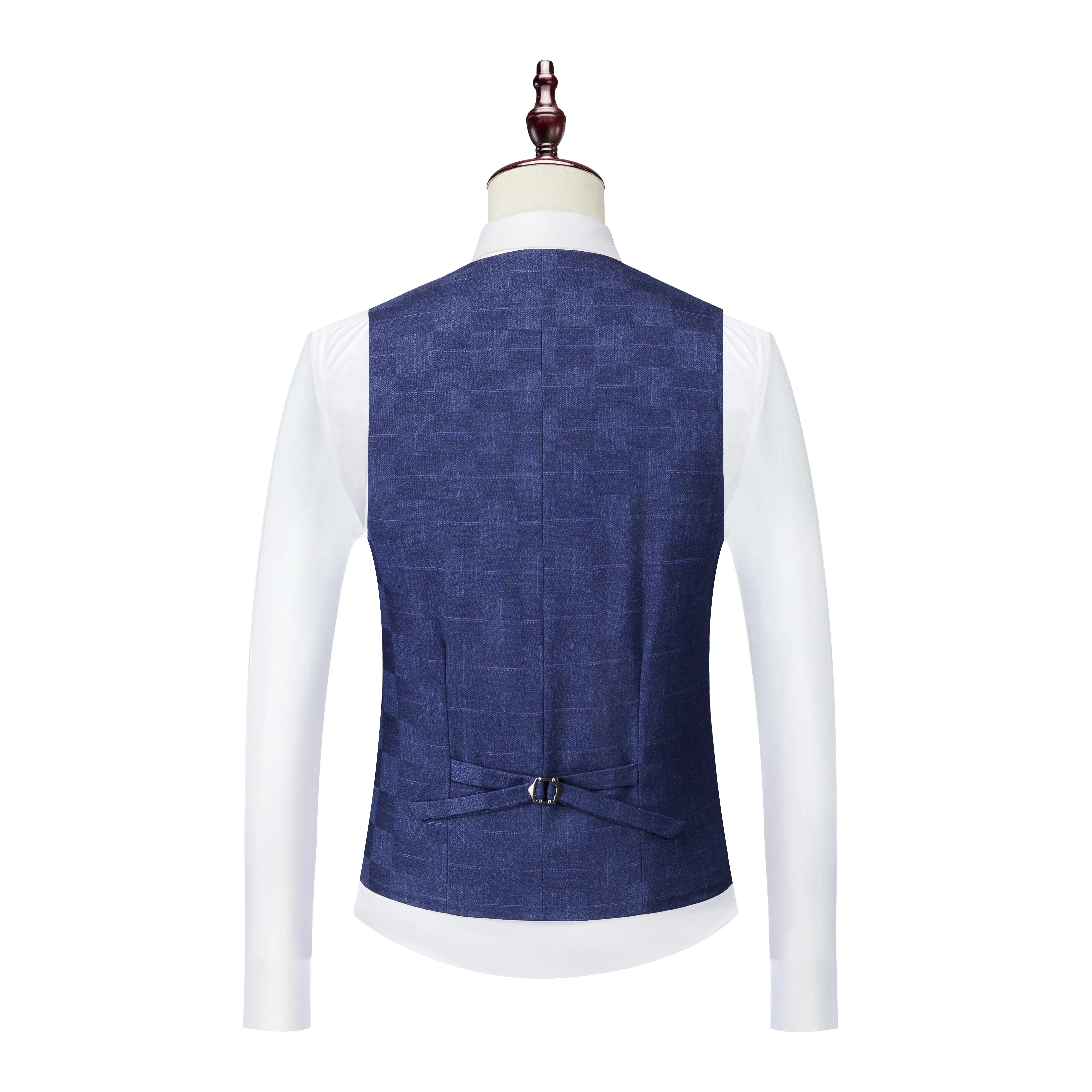 Plaid Suit Men Blazer Vest Pants Business British Style Wedding Dress Banquet High End Slim Fit 3 Piece Set mens suit