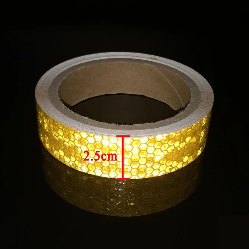 Reflective Stickers Bicycle PVC Self-adhesive Warning For Car Vehicle Truck 2.5cm*10m reflective stickers