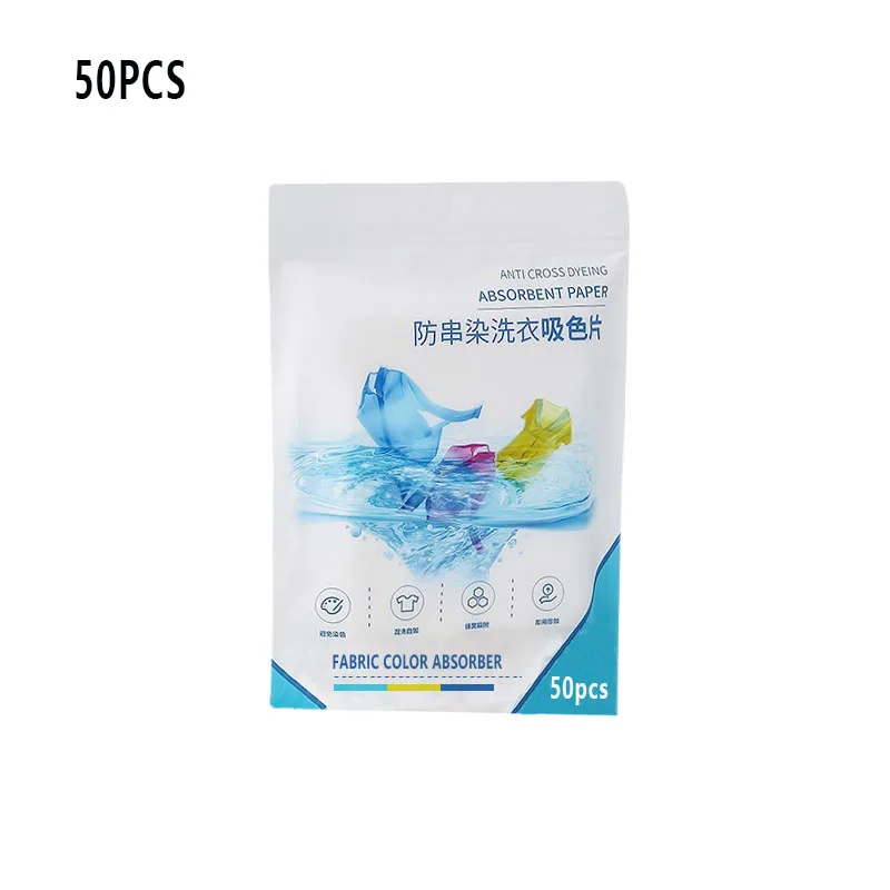 50/100pcs Anti Cross-Dyeing Clothes Paper Sheets Absorbent Laundry Tablets  Washing Machine Accessories Household Cleaning Sheets - AliExpress