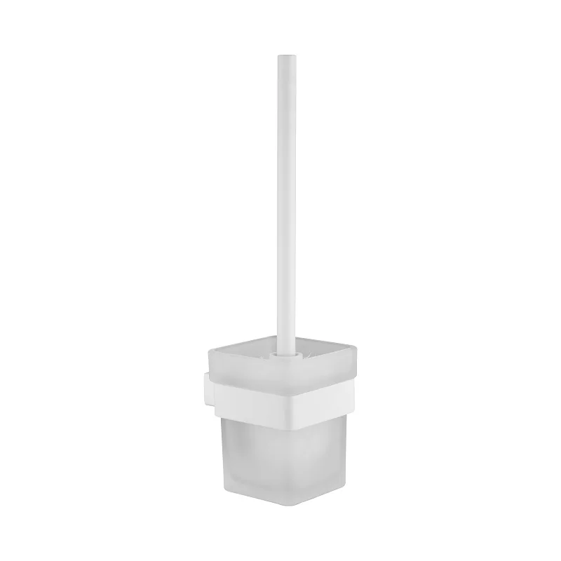 White Bathroom Accessories Hardware Set Toilet Paper Holder Towel Rack Robe Hook Soap Dish Rack Cup Holder Toilet Brush