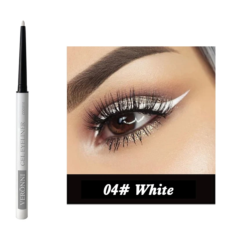 VERONNI 6 Colors Matte Eyeliner Gel Pencil Easy To Wear Colorful White Red Black Eye Liner Pen Cream Makeup Cosmetics 5