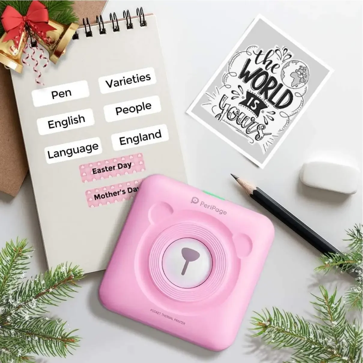 Peripage 미니 프린터 용지, 곰 빈 라벨 스티커, 열 인쇄 용지, A6, A8 방수, 내유성, 긁힘 방지, 15mm, 30mm