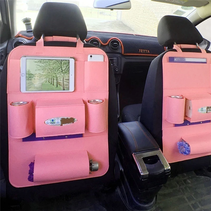 Car Back Seat Organiser Travel Storage Bag Organizer iPad With Pocket