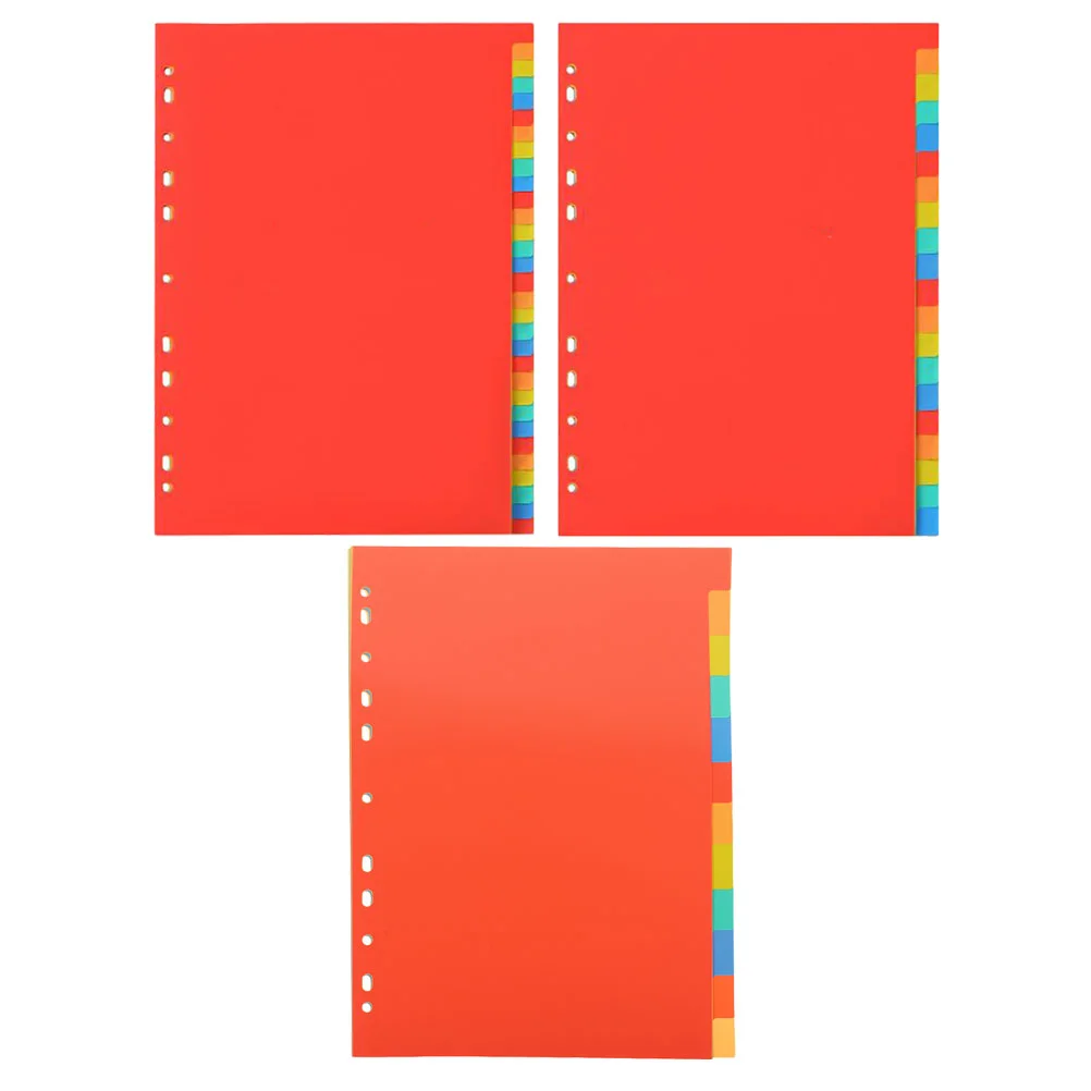 3 Sets of Colored Binder Dividers Notepad Dividers Binder Notebook Page Dividers Organizers