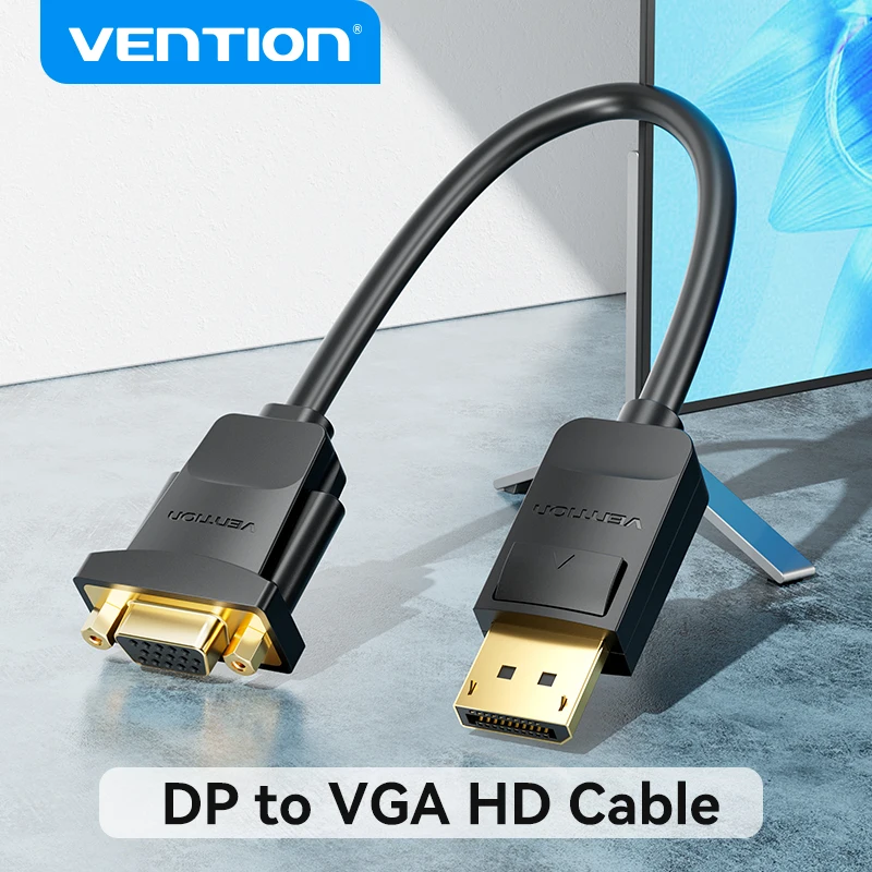 Кабель для проектора Vention Displayport-VGA, 1080P