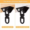 SUS304 Hammock Hanging Kit Hardware Heavy Duty 1200lbs Capacity Hanging Hooks Porch Yoga Swing Chair Ceiling Plate Black 3