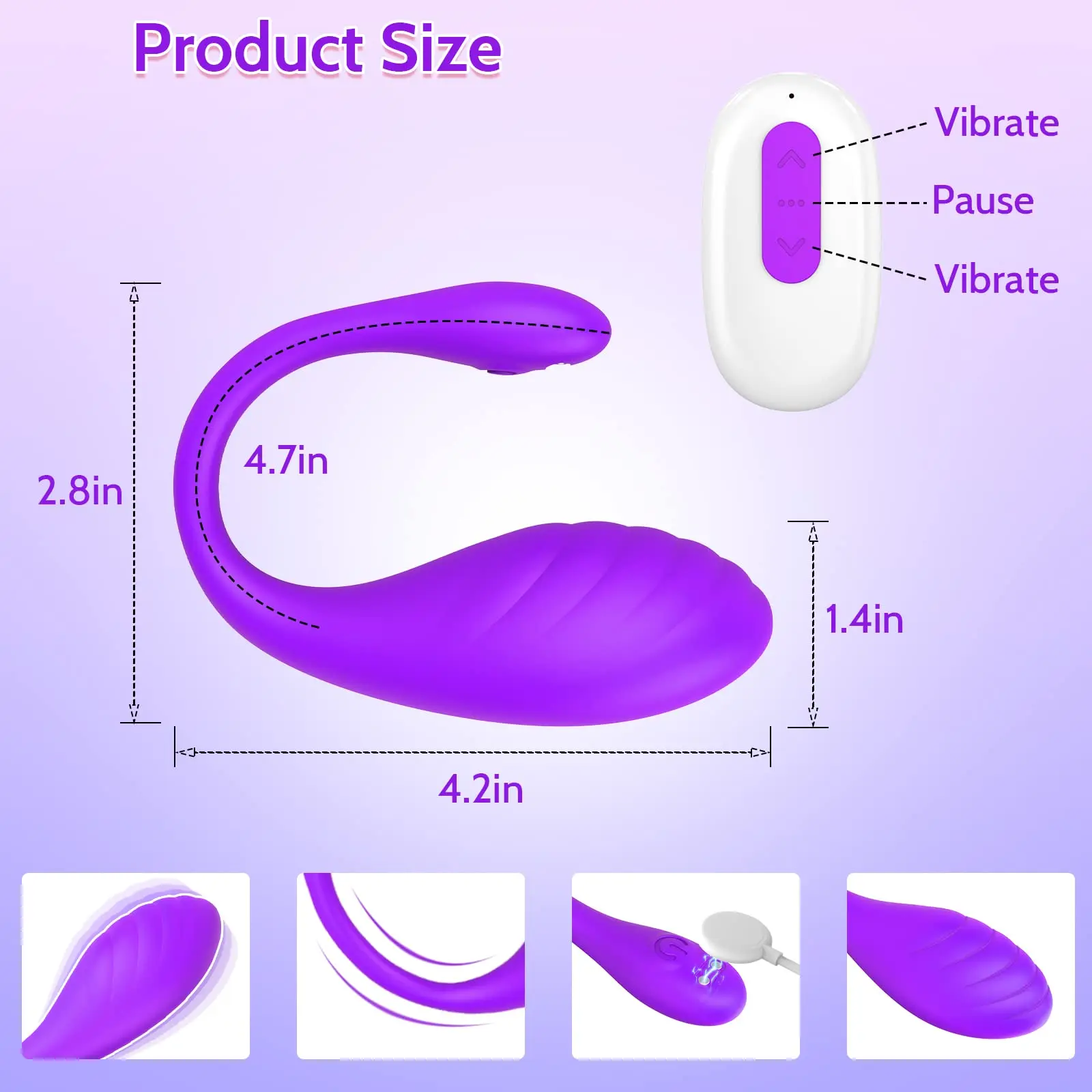 Couple Vibrator Toys-Wearable Panties Vibrator Toys with App Control, Remote Control G Spot with 9 Kinds of S