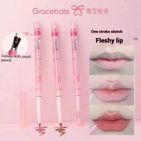 Gracebabi Mist Doodle Lip Liner Double-head Lipliner Waterproof Lasting Cover Lip Color Lipstick Base 1