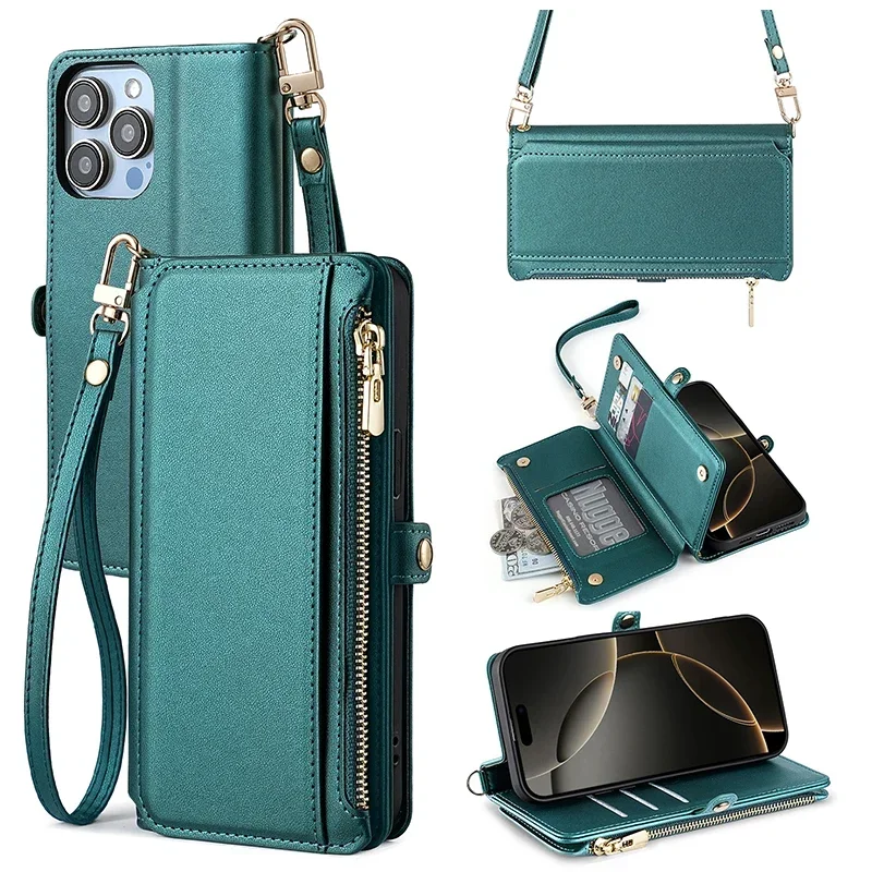 غطاء جلدي قابل للطي مع حامل متعدد الأغراض لهاتف هو...