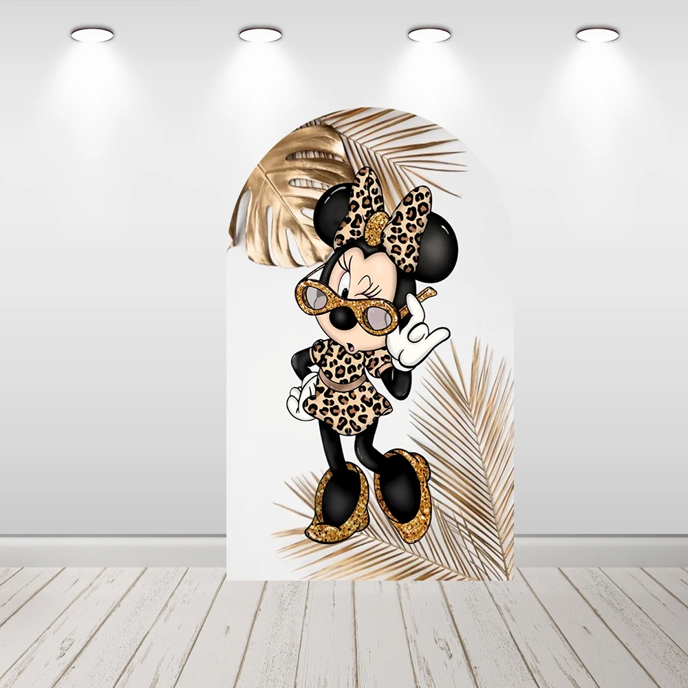 Mickey Safari Rodada Círculo Backdrops Capa para Menino e Menina Minnie Mouse Banner Decoração de Festa de Aniversário Tampas de Parede - Image 5