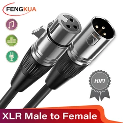 Premium 3-Pin XLR Microphone Extension Cable - Male to Female Audio Cord for Mixers and Amplifiers (Sliver Male-Female)