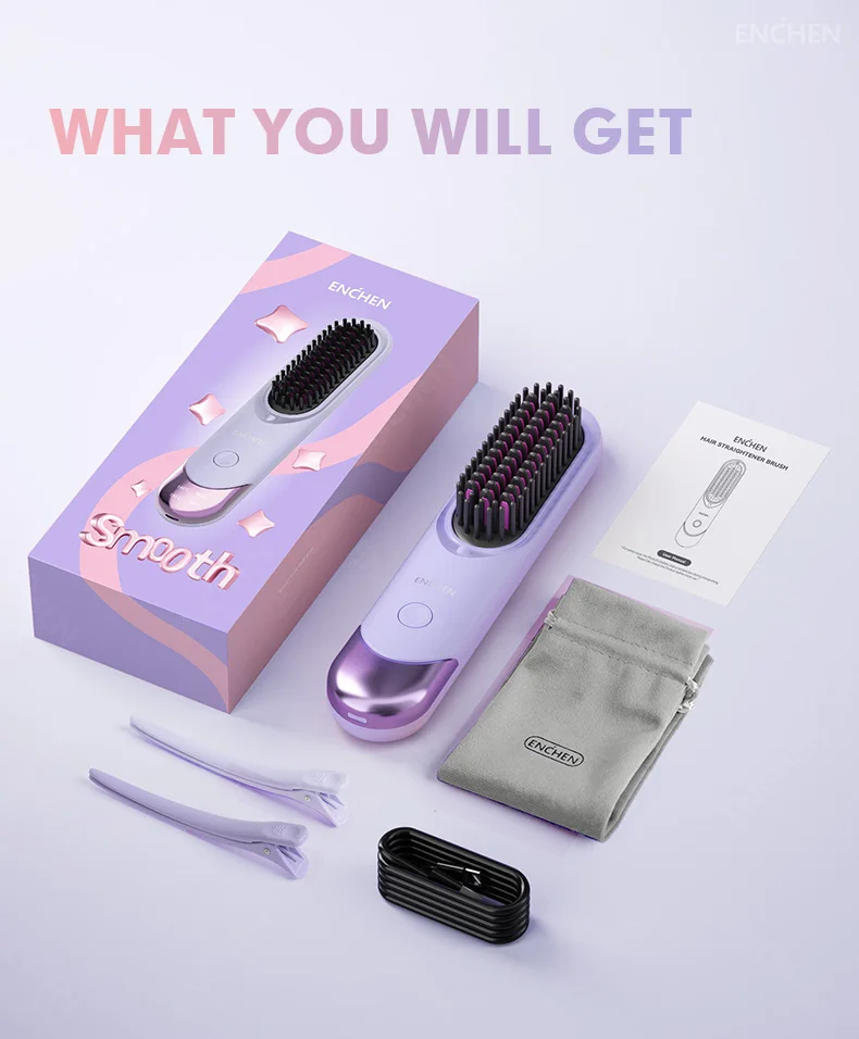 ENCHEN Mini Straightener Brush Image 11