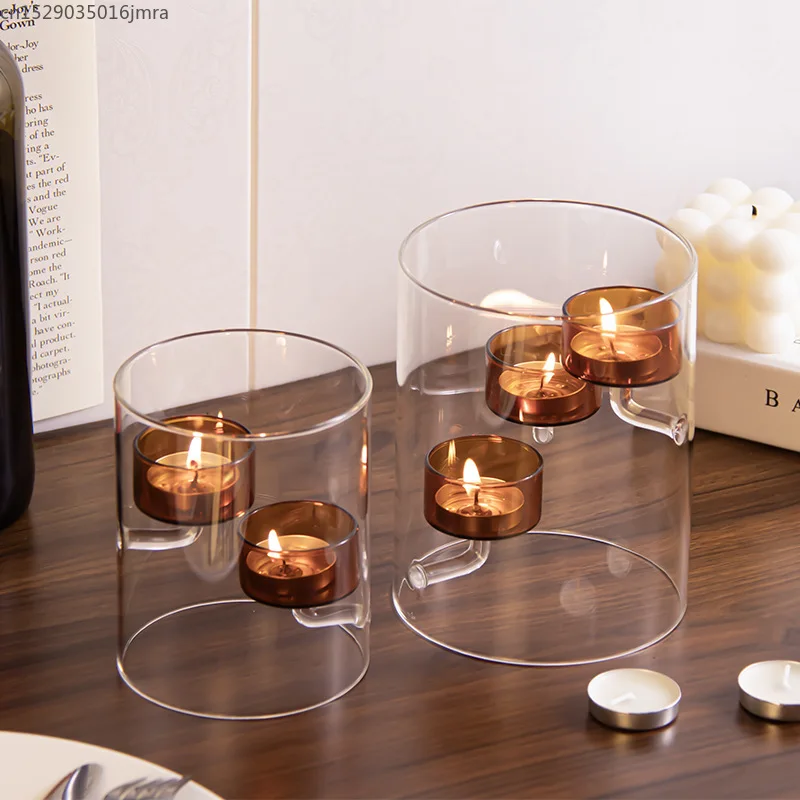 Brown Glass Candle Holder 2