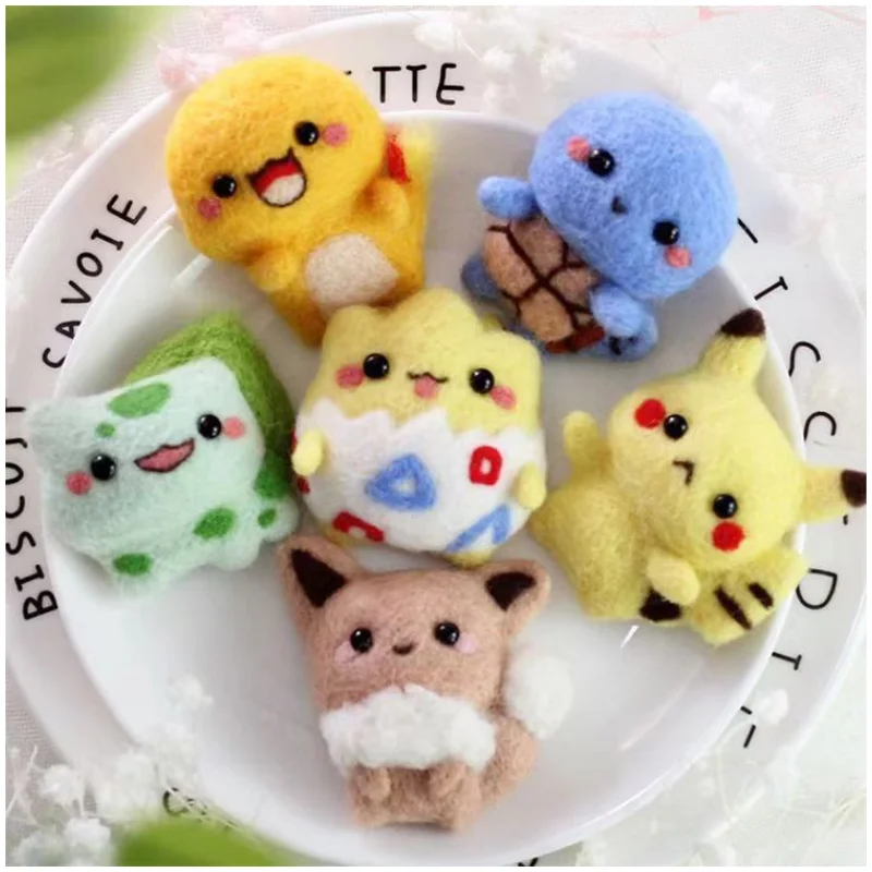 

Pokemon Handmade DIY Wool Felt Poke Brooch Badge Clothing Bag Accessories Children's Educational Toys Animation Holiday Gifts