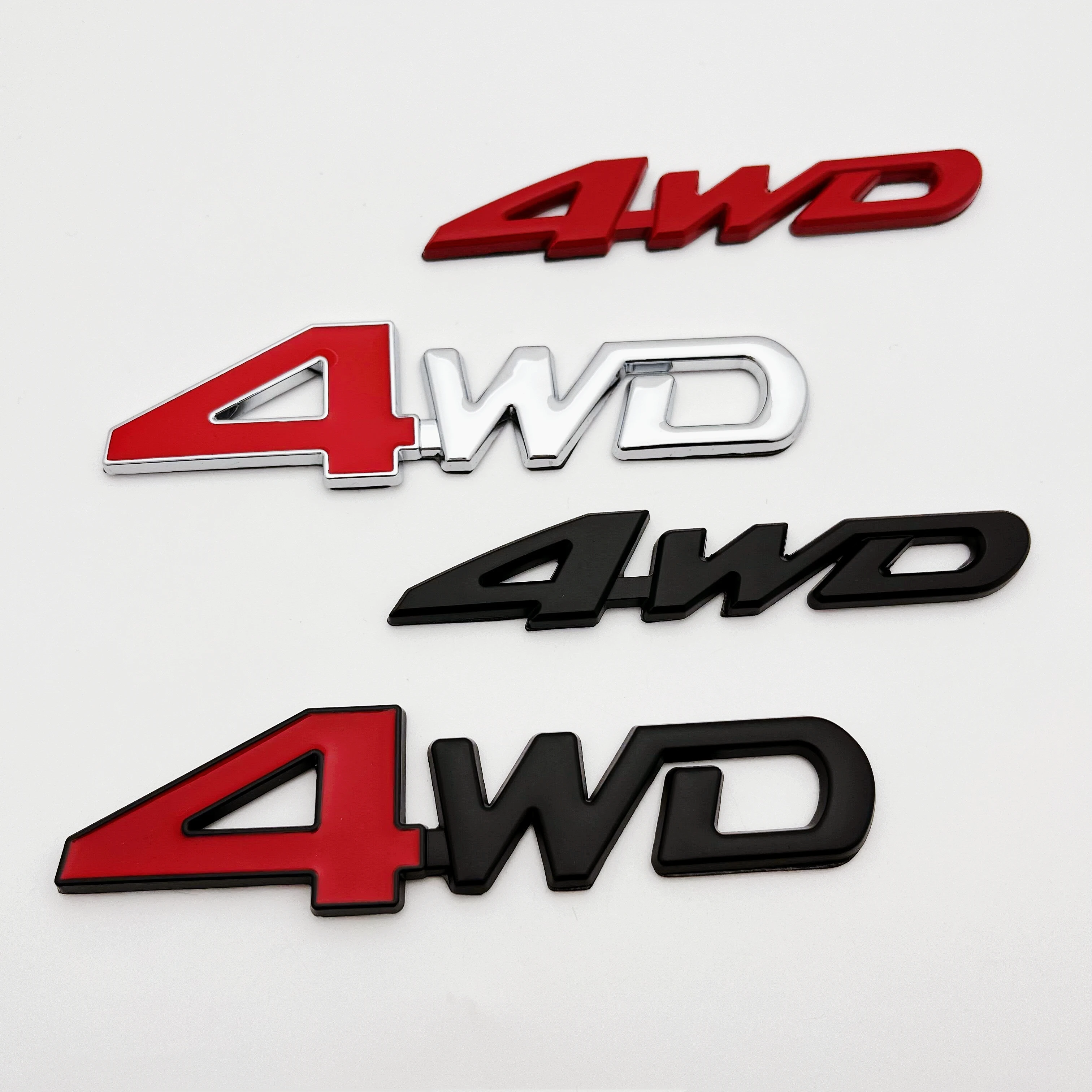 

For Prius i20 i40 Tucson Compass Renegade Patriot wrangler Chr Car Wing Fender Rear Trunk Badge Emblem 4WD Logo Sticker 3D Metal
