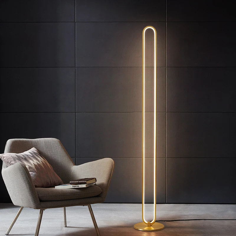 

Minimalist light luxury floor lamp living room bedroom bedside decorative floor lamp post modern minimalist hotel floor lamp