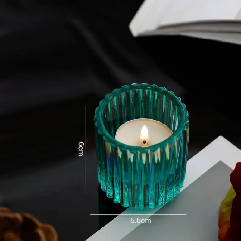 BOUGEOIRS EN VERRE, Chandelier Conique en Pilier Transparent, Support