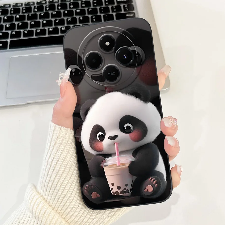 Cute Panda Rabbit Cartoon Soft Matte Silicone Back Cover Case