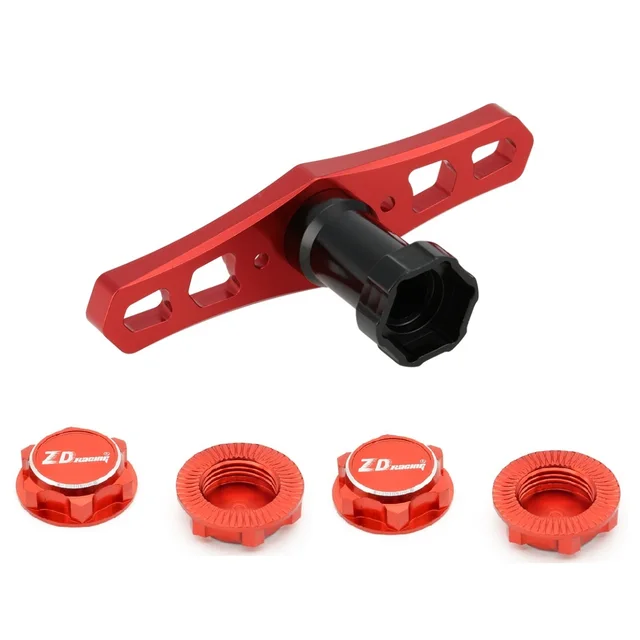 Aluminum 17mm Wheel Nut with Hex Wrench for 1/8 RC Cars Monster Trucks Off Road Buggy