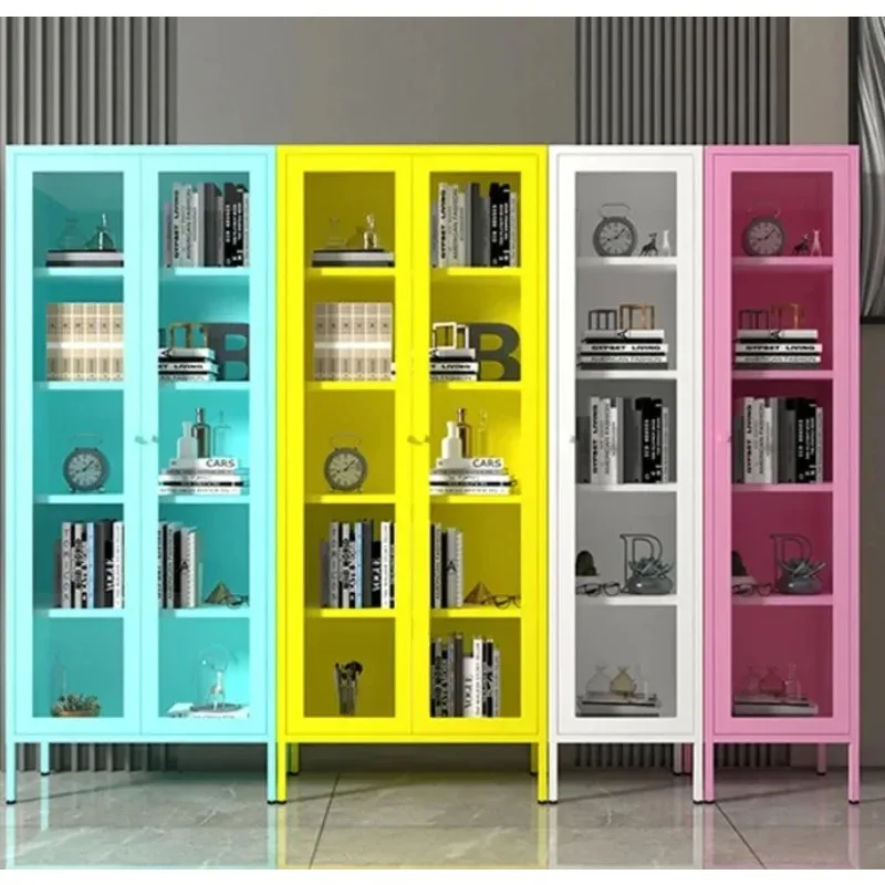 Children's Bookcase Glass Cabinet Display Cabinet Storage Door Dust-proof Bookcase Home Furniture Cabinet Glass Display Cabinet