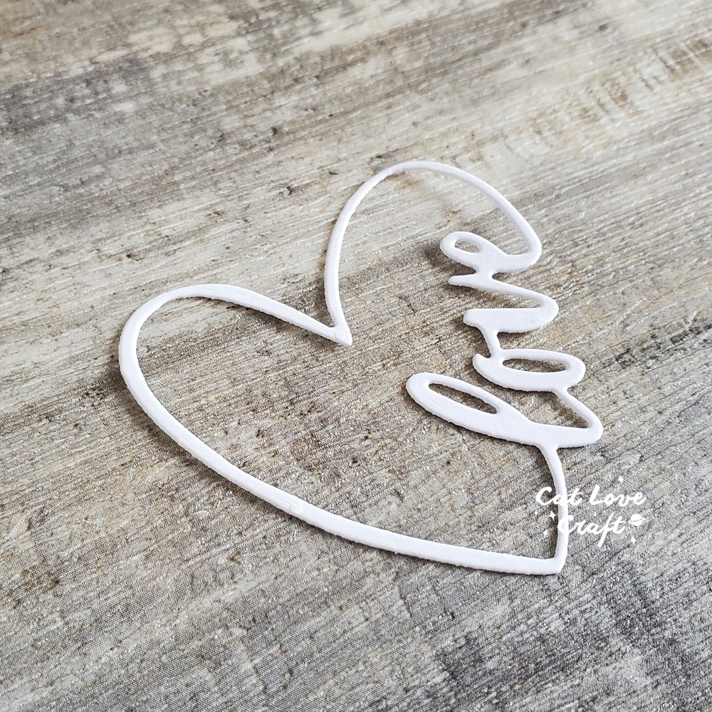 Catlove 사랑 텍스트 단어 금속 절단 다이 스크랩북 금형 스텐실 다이 컷 카드 만들기 DIY 공예 엠보싱 2023 년 새로운 다이