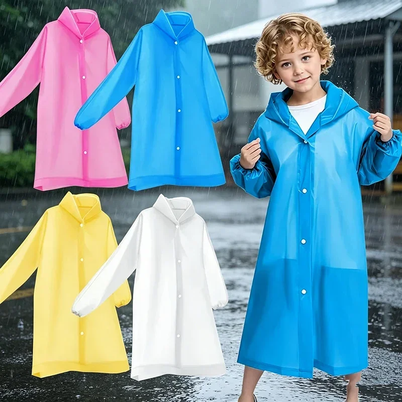 Children's Yellow Waterproof Raincoat Poncho