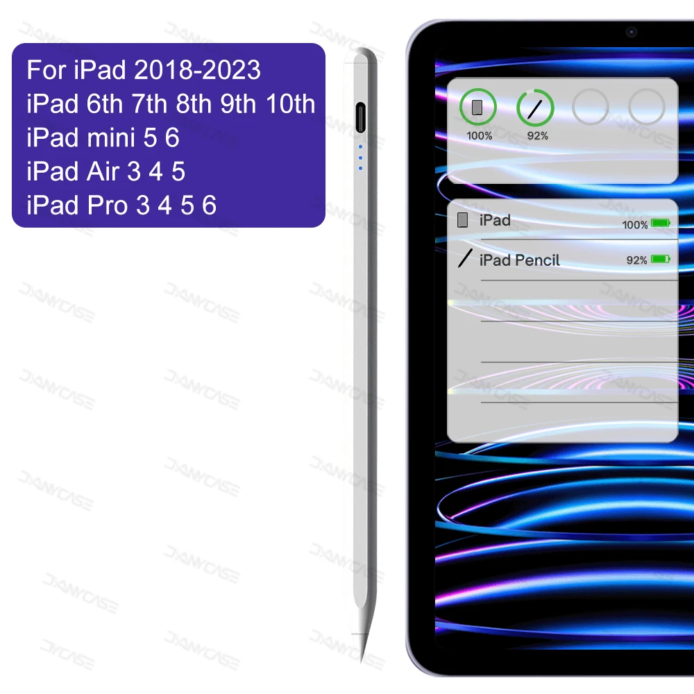 Lápiz óptico para iPad de 9ª generación 2018-2023, rechazo de palma, Apple  Pencil iPad Pro 11/12.9 Pro Gen 6, carga rápida, iPad Pen Air 10.9 - iPad