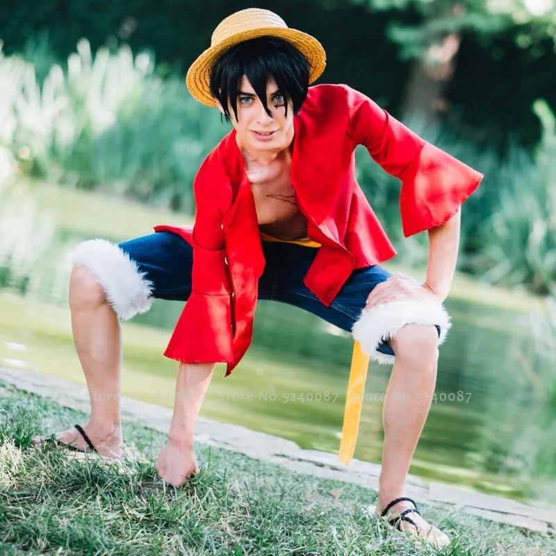 Monkey D. Luffy Cosplay Costume One Piece Wano Country Anime Outfits Man  Halloween Party Role Play Clothes For Male Adult New