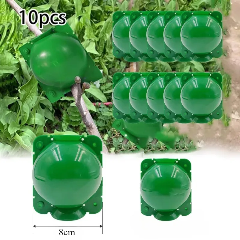 4Color 10Pcs Plant Rooting Equipment 8cm High Pressure Propagation Ball Garden Graft Box Plant Propagation Box